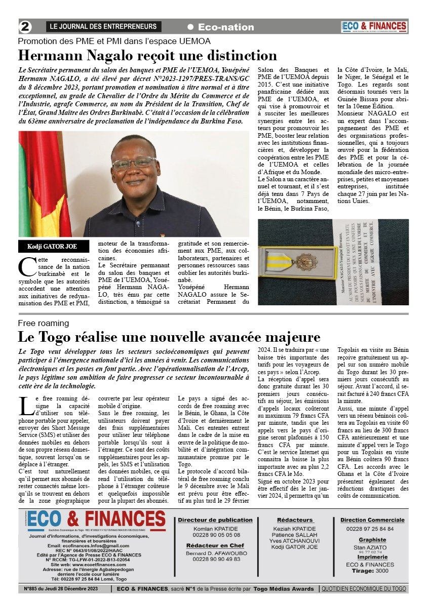 M. Nagalo – Couverture SBPME Bissau 2024 & image institutionnelle