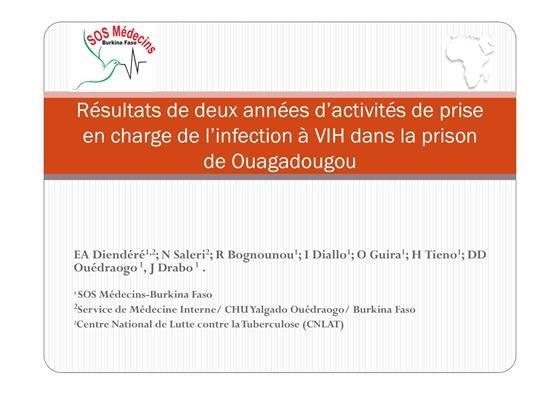 SOS Médecins Burkina Faso — Presentation Génève VIH en Prison finale Site interent