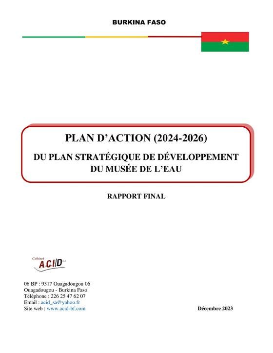 Musée de l'Eau — Plan d'action du PSD Musée de l'eau Rapport final