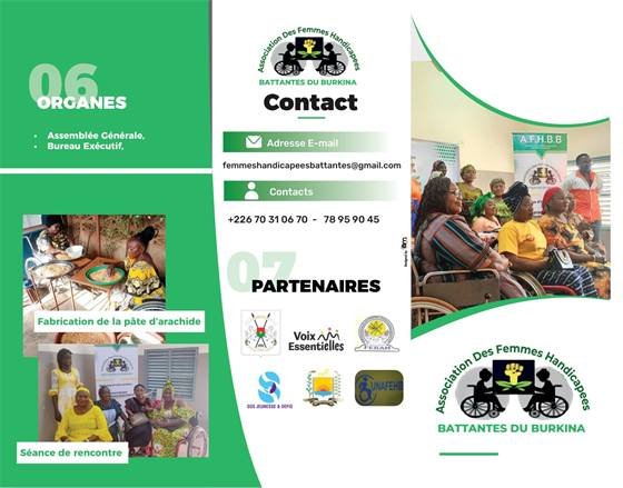AFHBB – Association des Femmes Handicapées Battantes du Burkina — Depliant AFHBB version finale