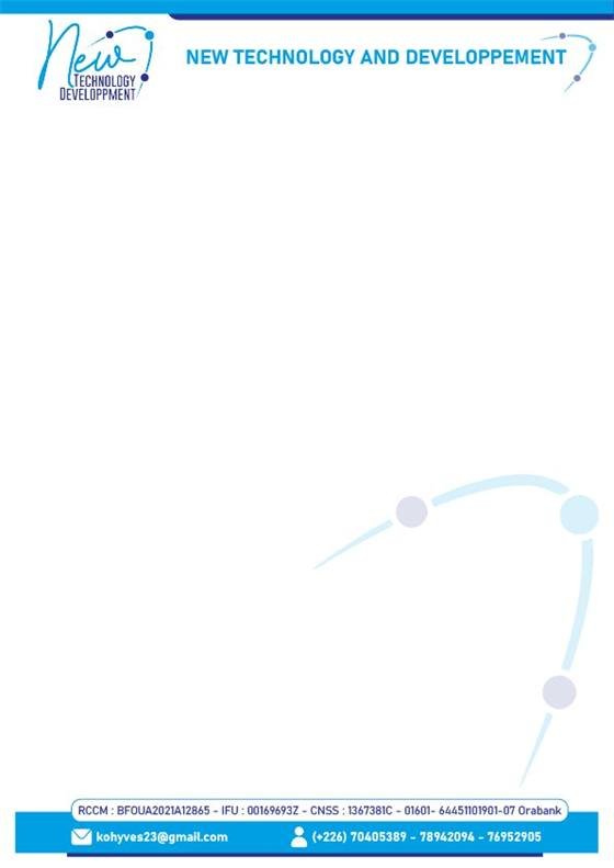 Yves Kambou / N Tech Développement — Papier entete - Yves