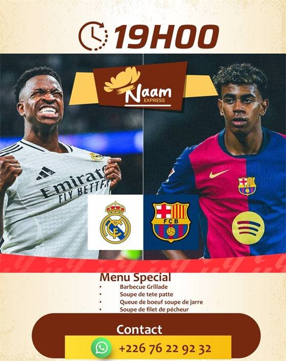 Naam Express — Menu