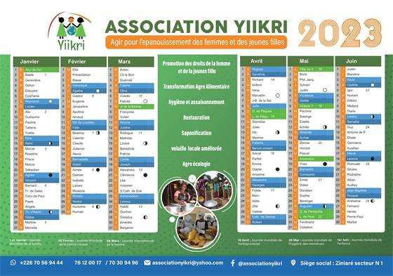 Association Yiikri — Calendrier final Asso Yikir 2023 Version finale Non vectori
