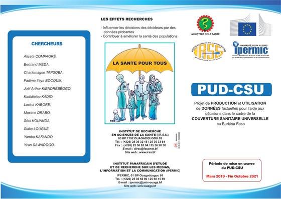 Projets santé PREP-EPID & PDU-CSU — Dépliant A4 PUD-CSU Ok-vf