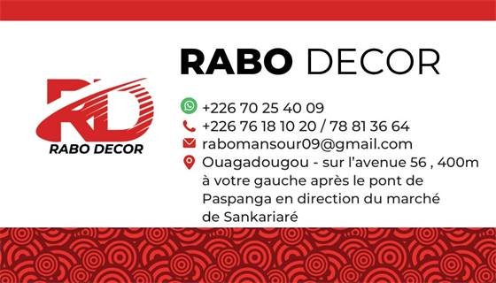 Rabo Décor — New Carte de visite RABO DECOR