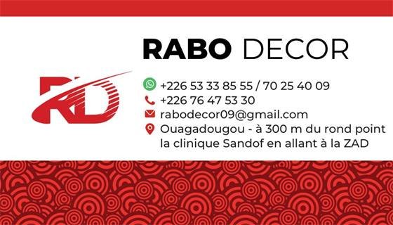 Rabo Décor — Carte de visite RABO DECOR
