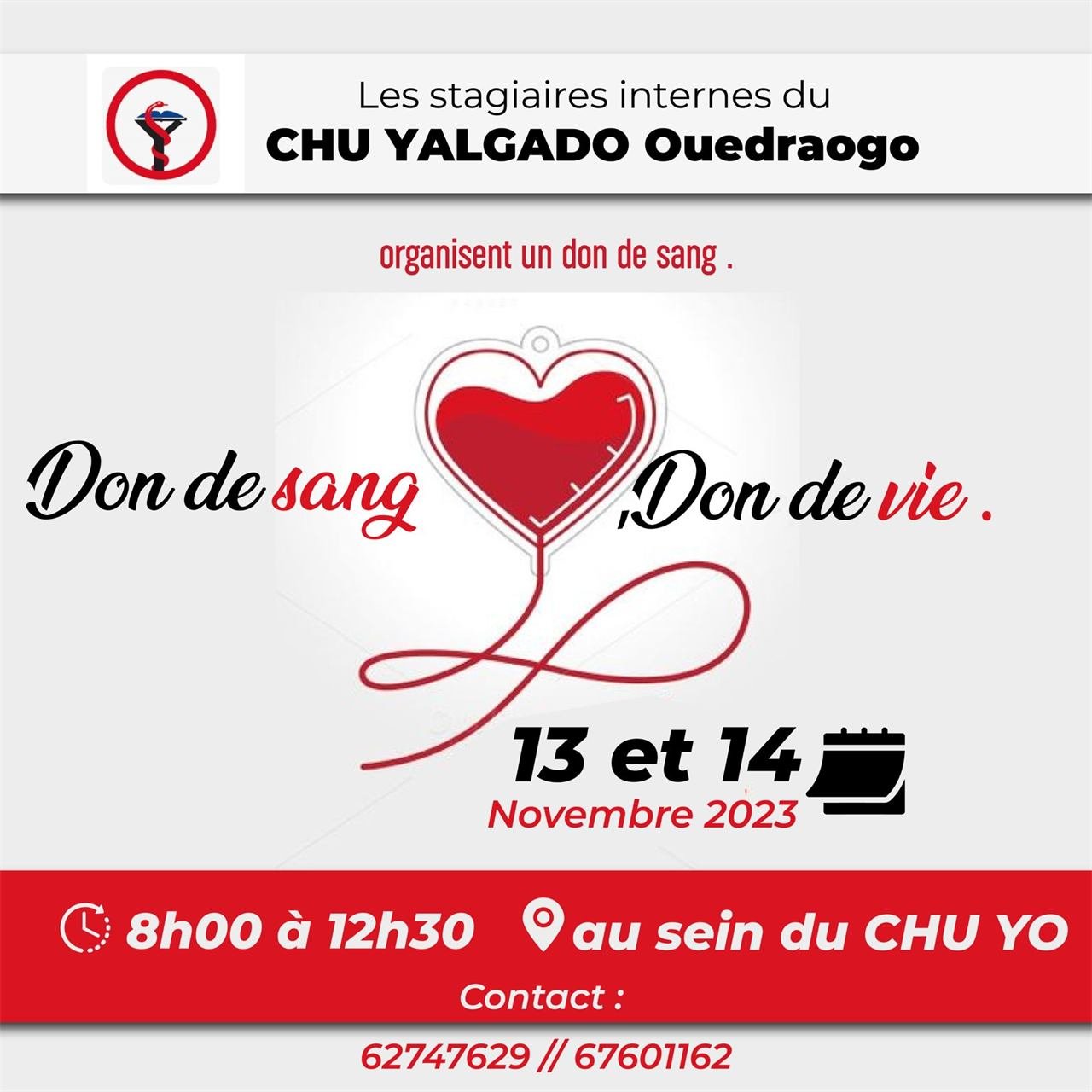 Internes du CHU Yalgado Ouédraogo – Don de sang