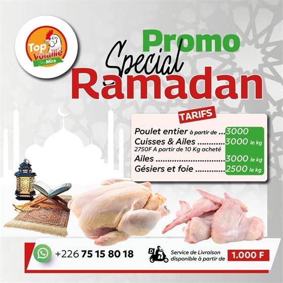 Top Volaille chez Mira — Promo Ramdan fond blanc